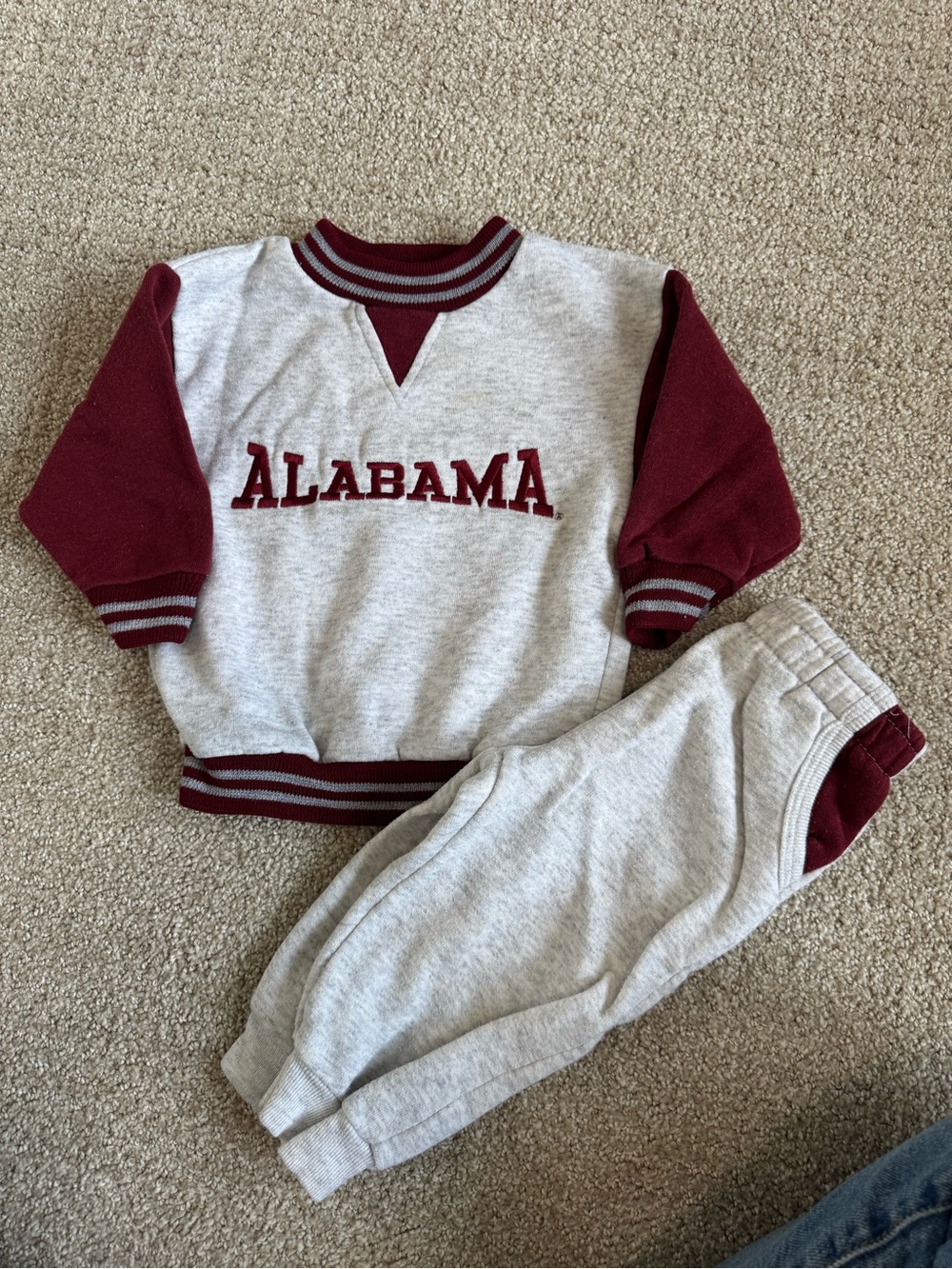 Vintage Little King AL sweat set for baby *stained*